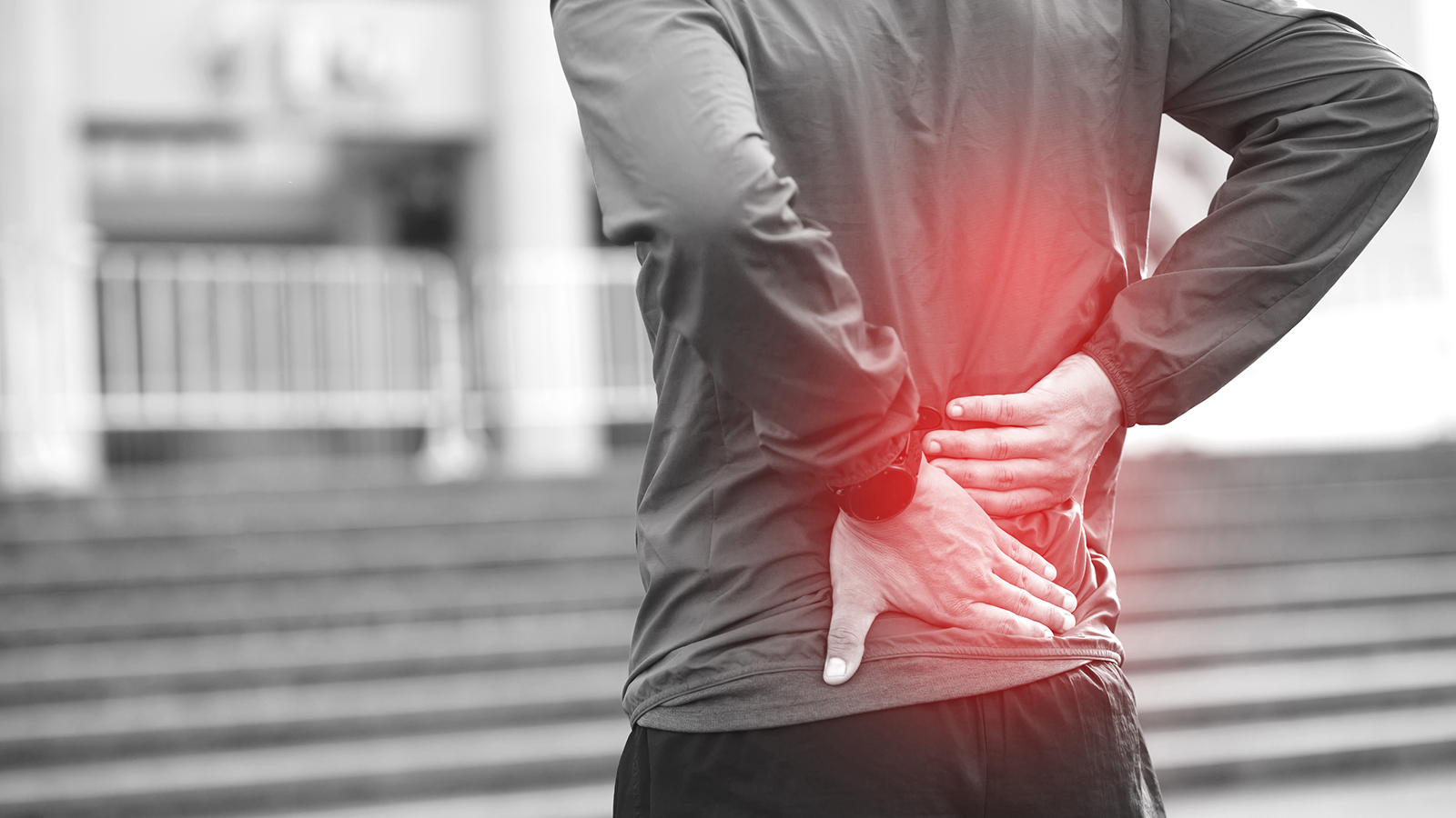 person with back pain and sciatica