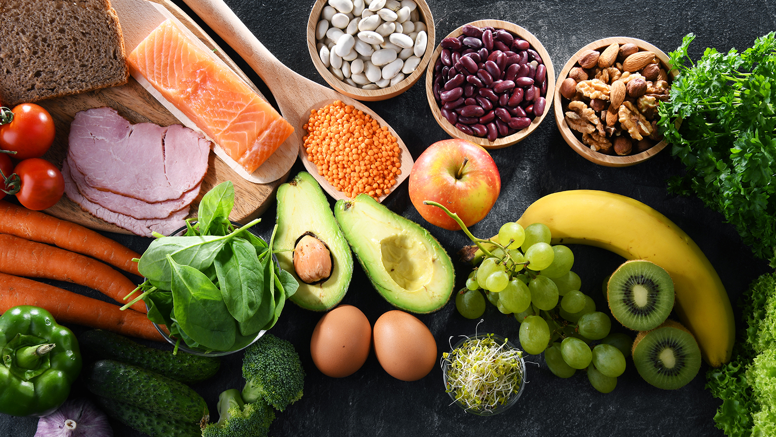 a selection of healthy foods to eat while you are having chemotherapy