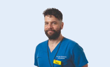 Portrait of Dr Thomas Simpson , Consultant Respiratory Physician