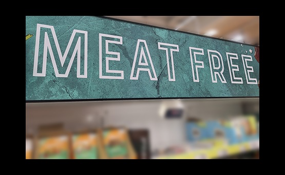 Meat free sign - veganism benefits