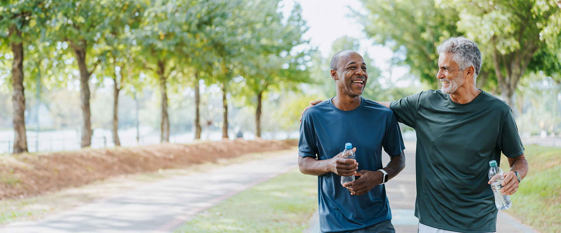 two men running outside