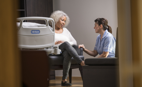Concerned patient talking to nurse original