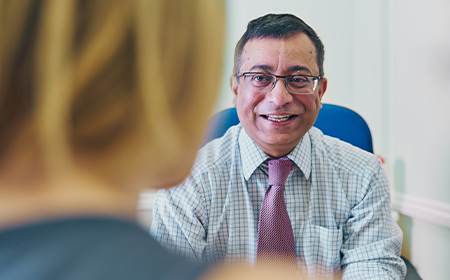 Close up of a friendly psychodynamic therapy practitioner
