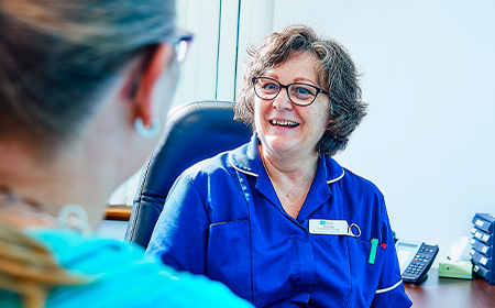 Speech and language therapy consultation with a nurse specialist