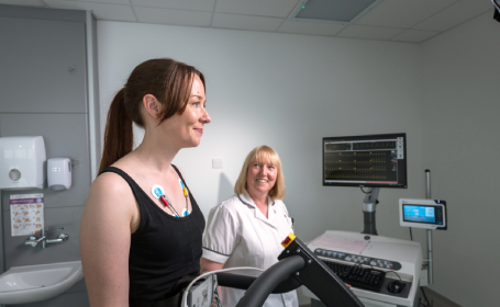 Woman on treadmill